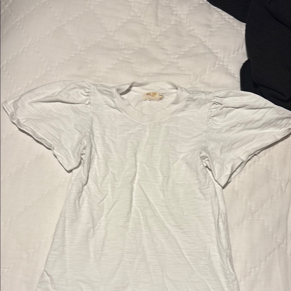 Nation LTD White Puff Sleeve Top